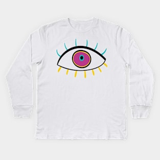 Eye For Evil Protection Kids Long Sleeve T-Shirt